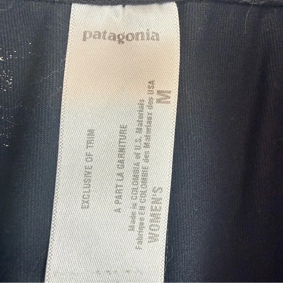 Patagonia Black Midi Skirt A-Line Foldover Waist Athletic Size M Athleisure - Picture 4 of 8
